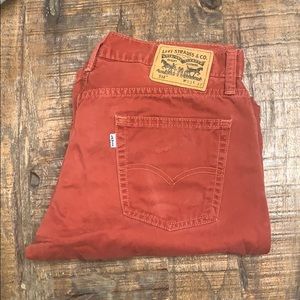 Levi’s 514 w 33 L32 red pants 100% cotton